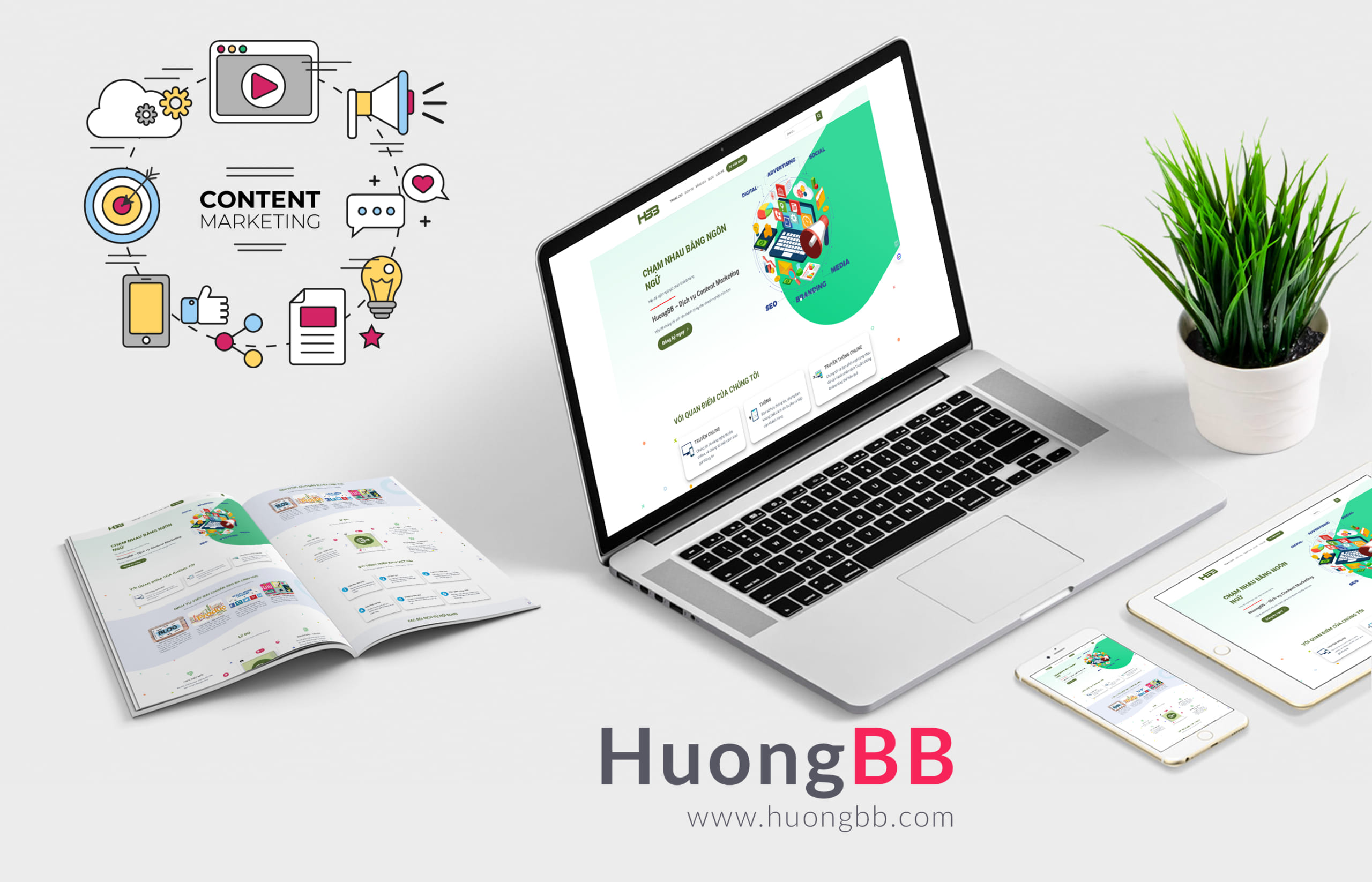 Thiết kế và phát triển nội dung website HuongBB