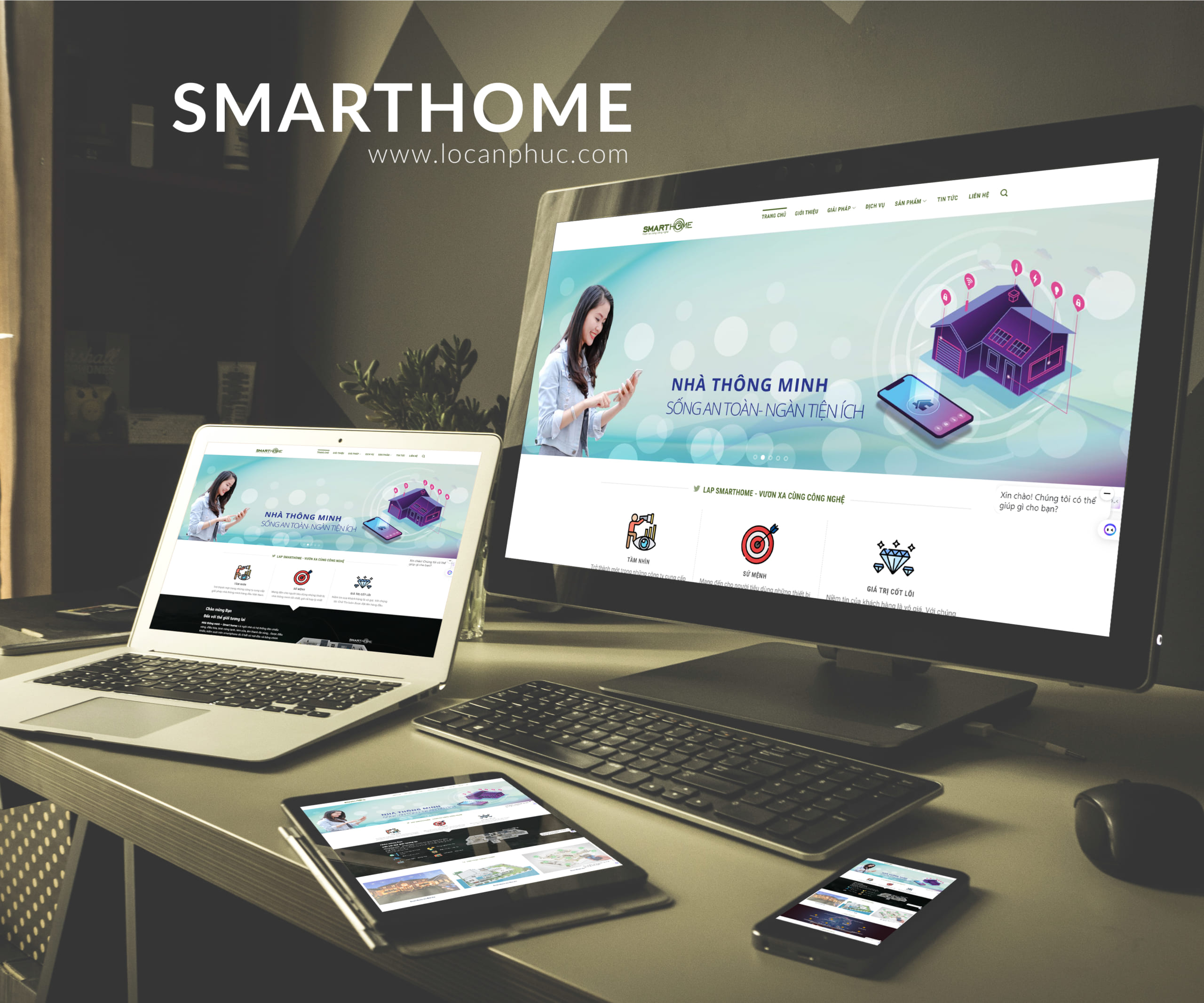 Thiết kế và phát triển nội dung website LAP SMARTHOME